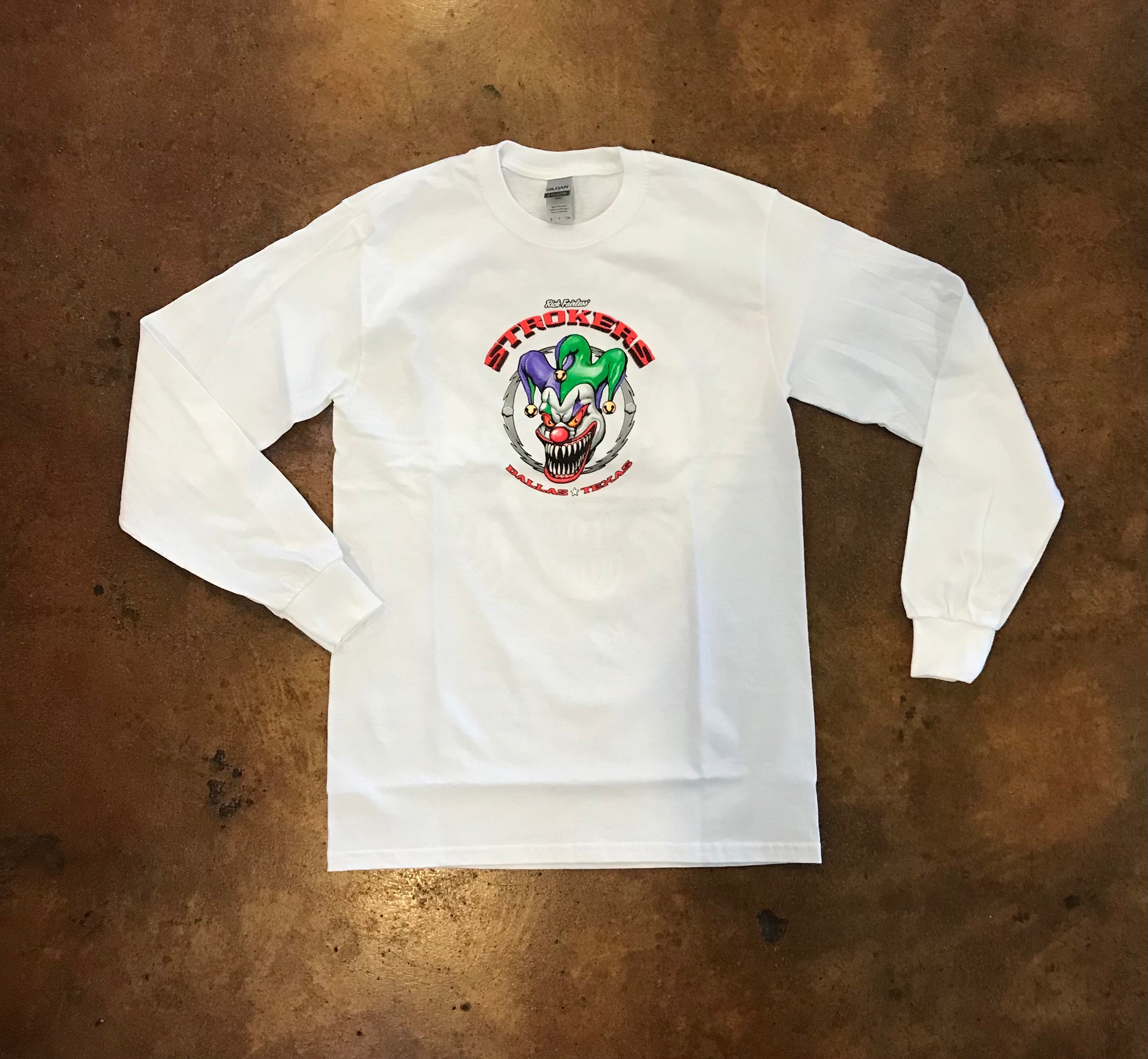Strokers Dallas "Who's Your Daddy" White Long Sleeve T-Shirt