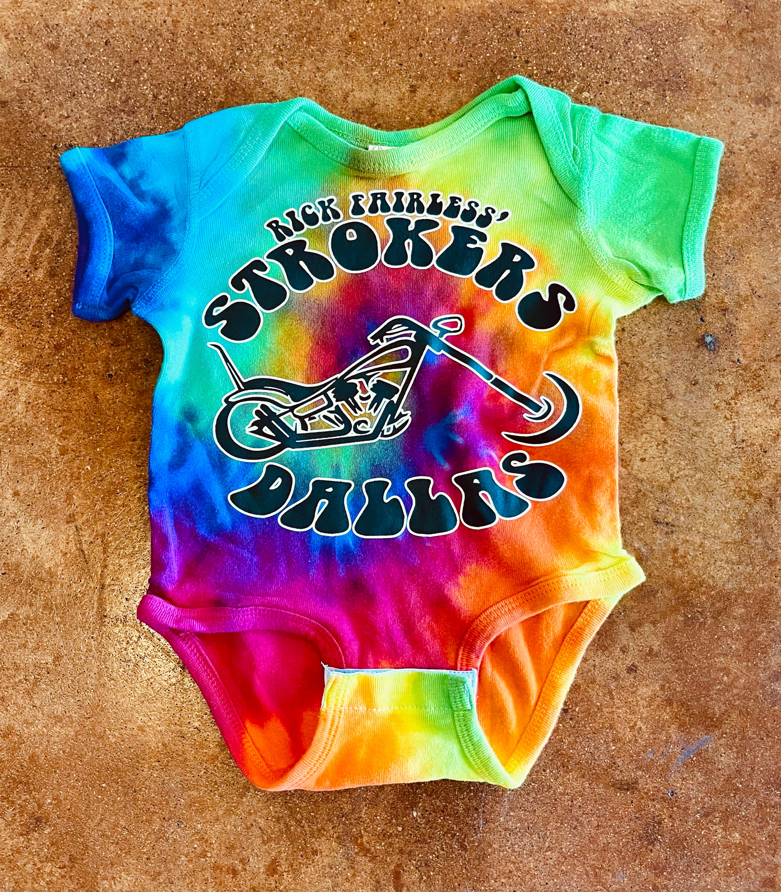 Strokers Dallas Kids Tie Dye Onesie