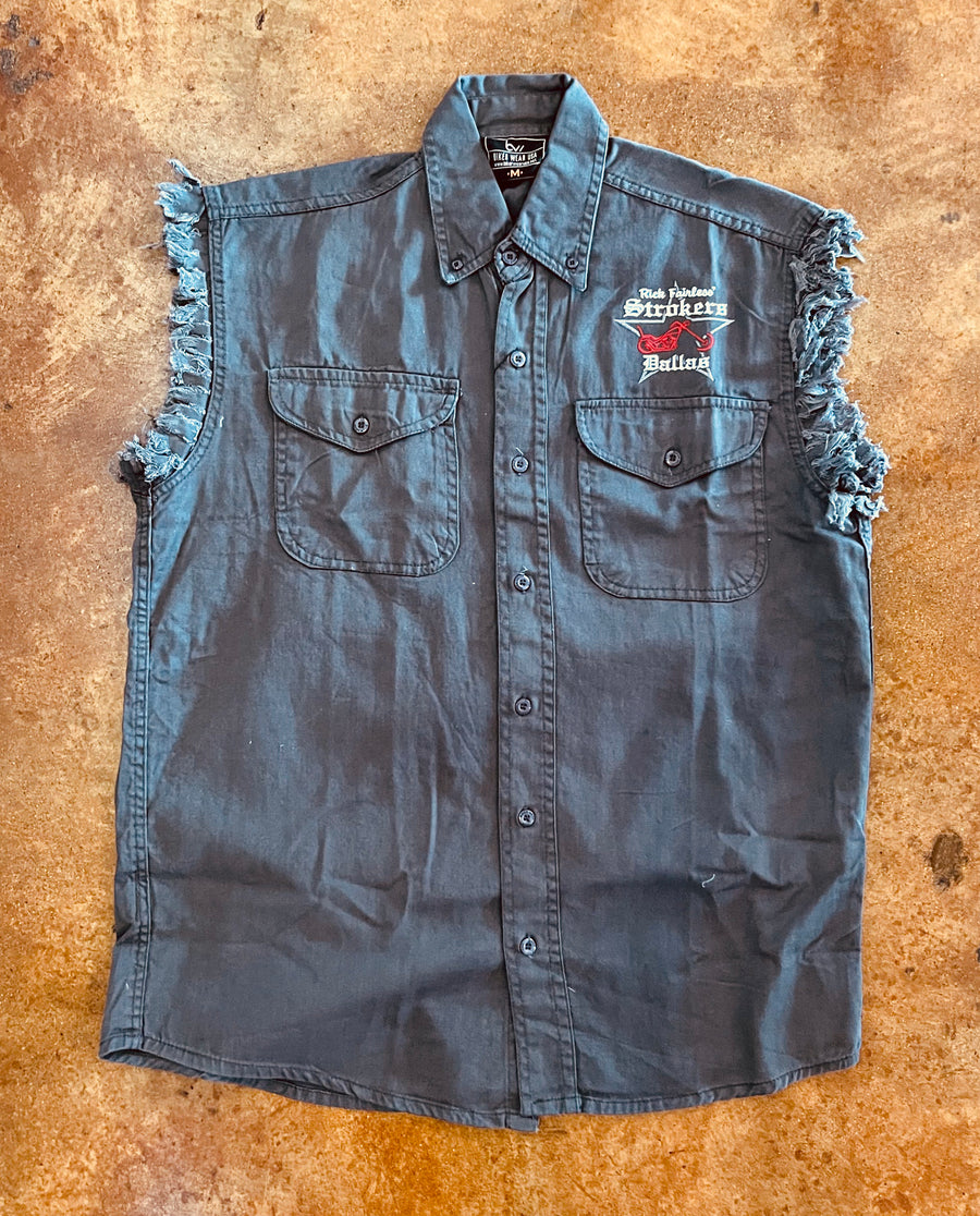 Strokers Dallas - Skully Cut Off Button Up