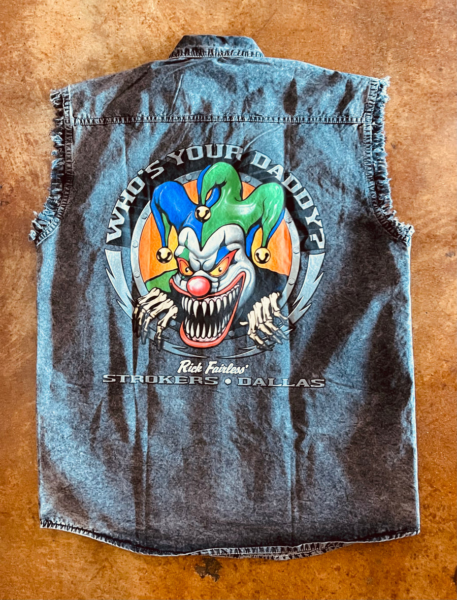 Strokers Dallas - Daddy Cut Off Denim Button Up