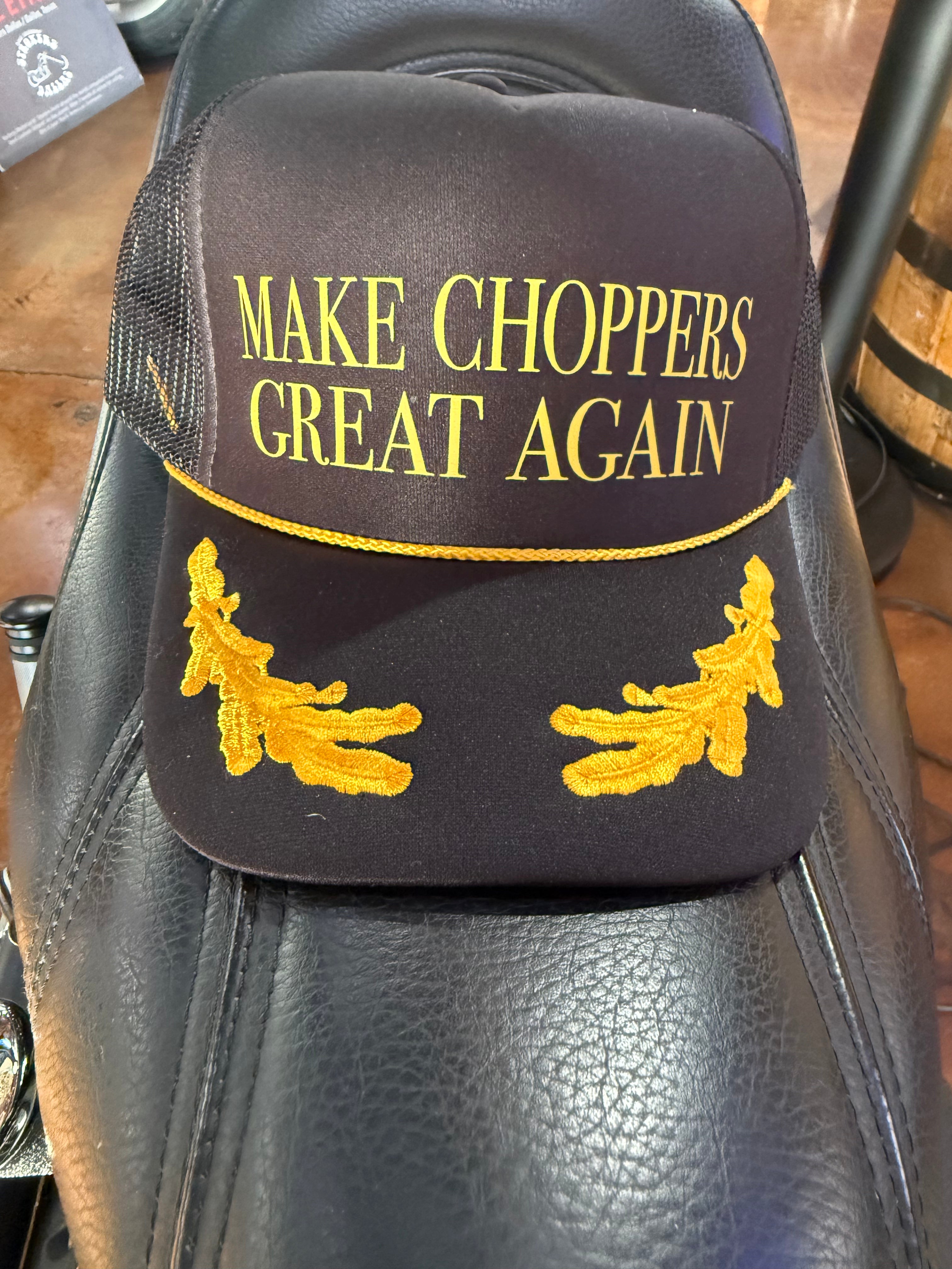 MAKE CHOPPERS GREAT AGAIN Trucker Hat – Strokers Dallas