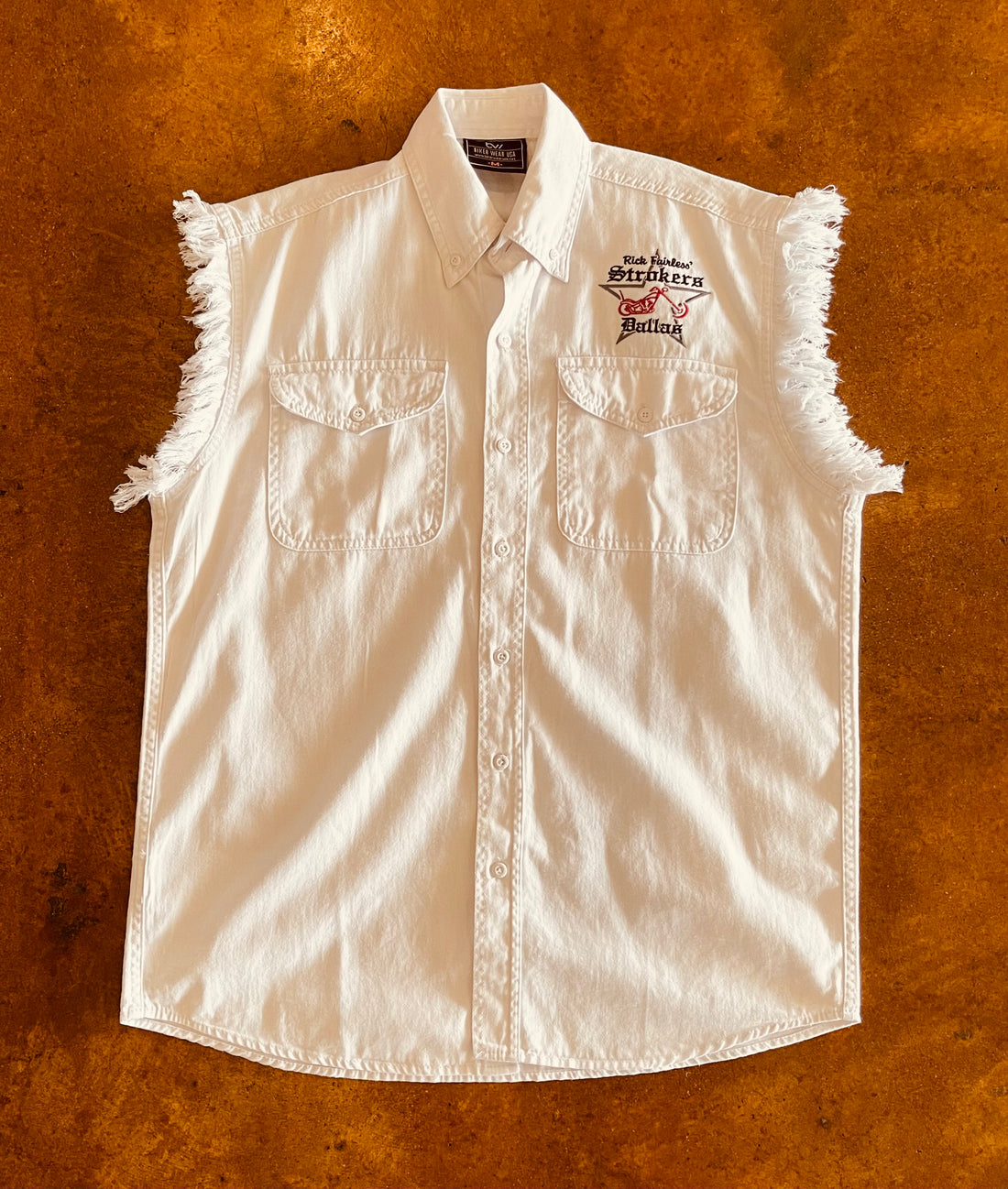 Strokers Dallas - Daddy Cut Off Denim Button Up