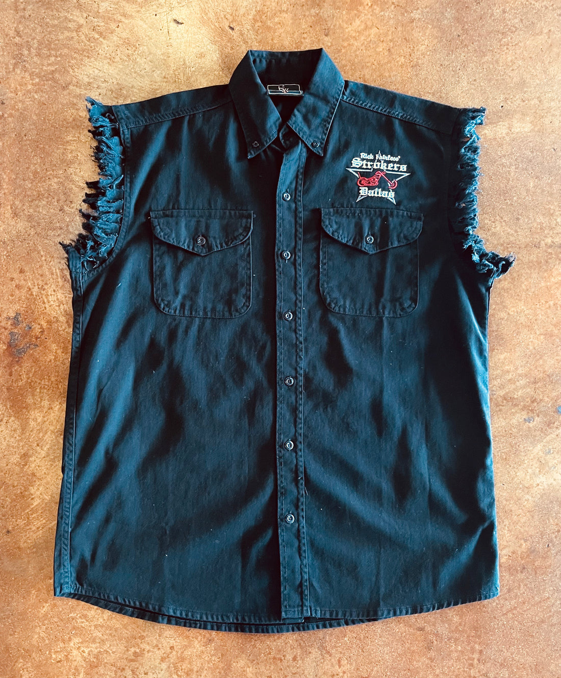 Strokers Dallas - Daddy Cut Off Denim Button Up