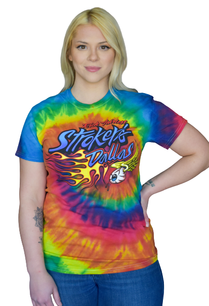 Strokers Dallas "Flying Eyeball" Tye Dye T-Shirt