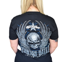 Strokers Dallas "Skull Wings 2.0" Black T-Shirt