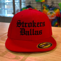 Strokers Dallas Flat Bill Flexfit Cap - Red