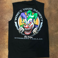 Strokers Dallas "Who's your Daddy" Sleeveless T-Shirt - Black